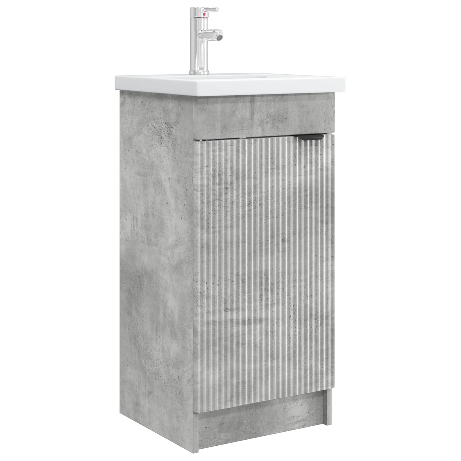 Badezimmerschrank mit Waschbecken Betongrau 42 x 40 x 84,5 cm