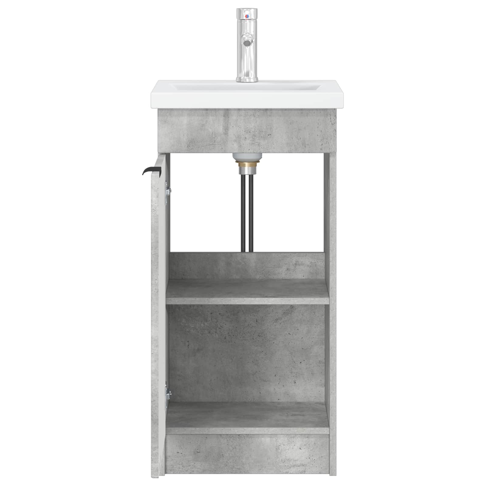 Badezimmerschrank mit Waschbecken Betongrau 42 x 40 x 84,5 cm