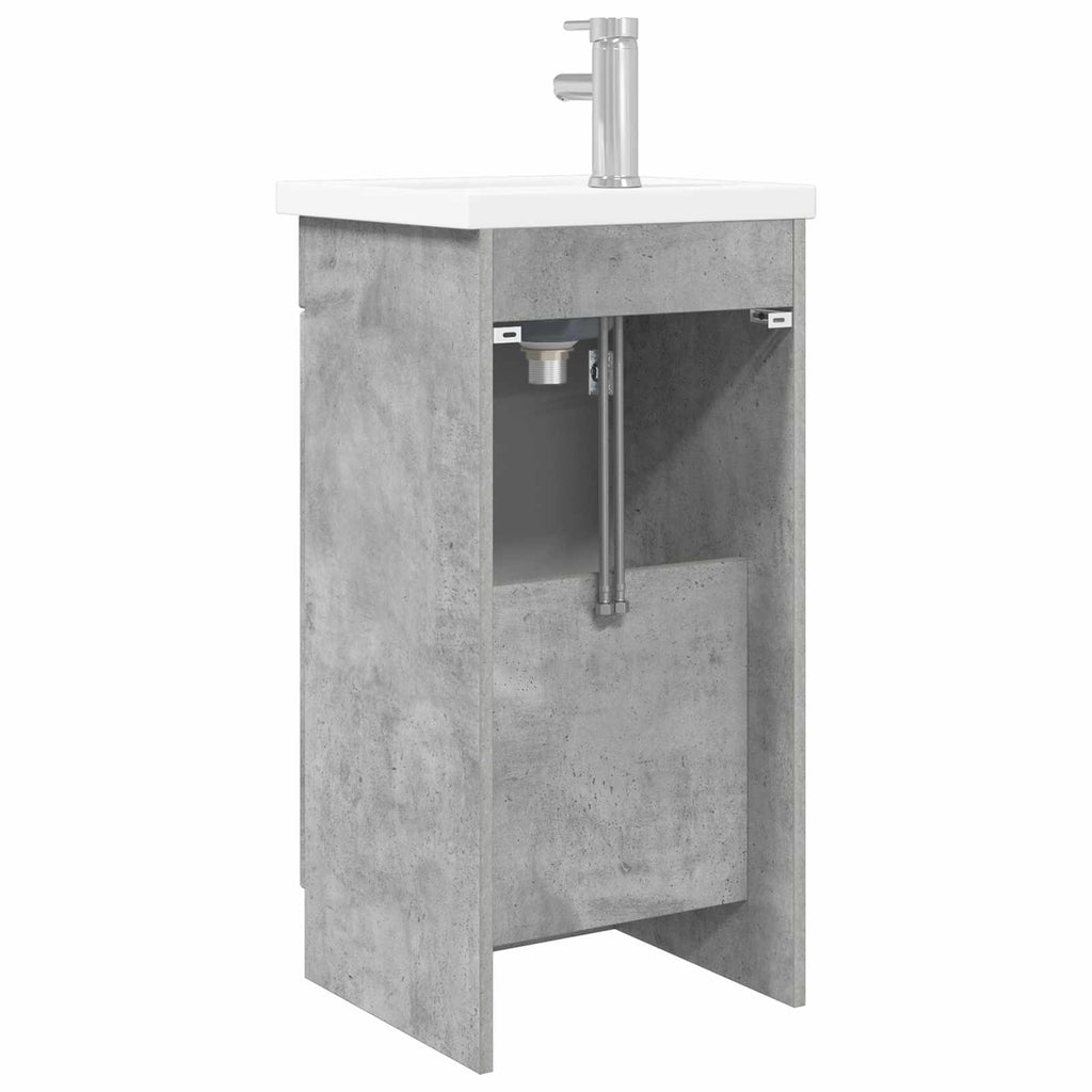 Badezimmerschrank mit Waschbecken Betongrau 42 x 40 x 84,5 cm
