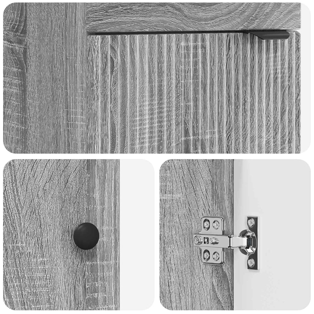 Badezimmerschrank mit Waschbecken Grau Sonoma 42 x 40 x 84,5 cm