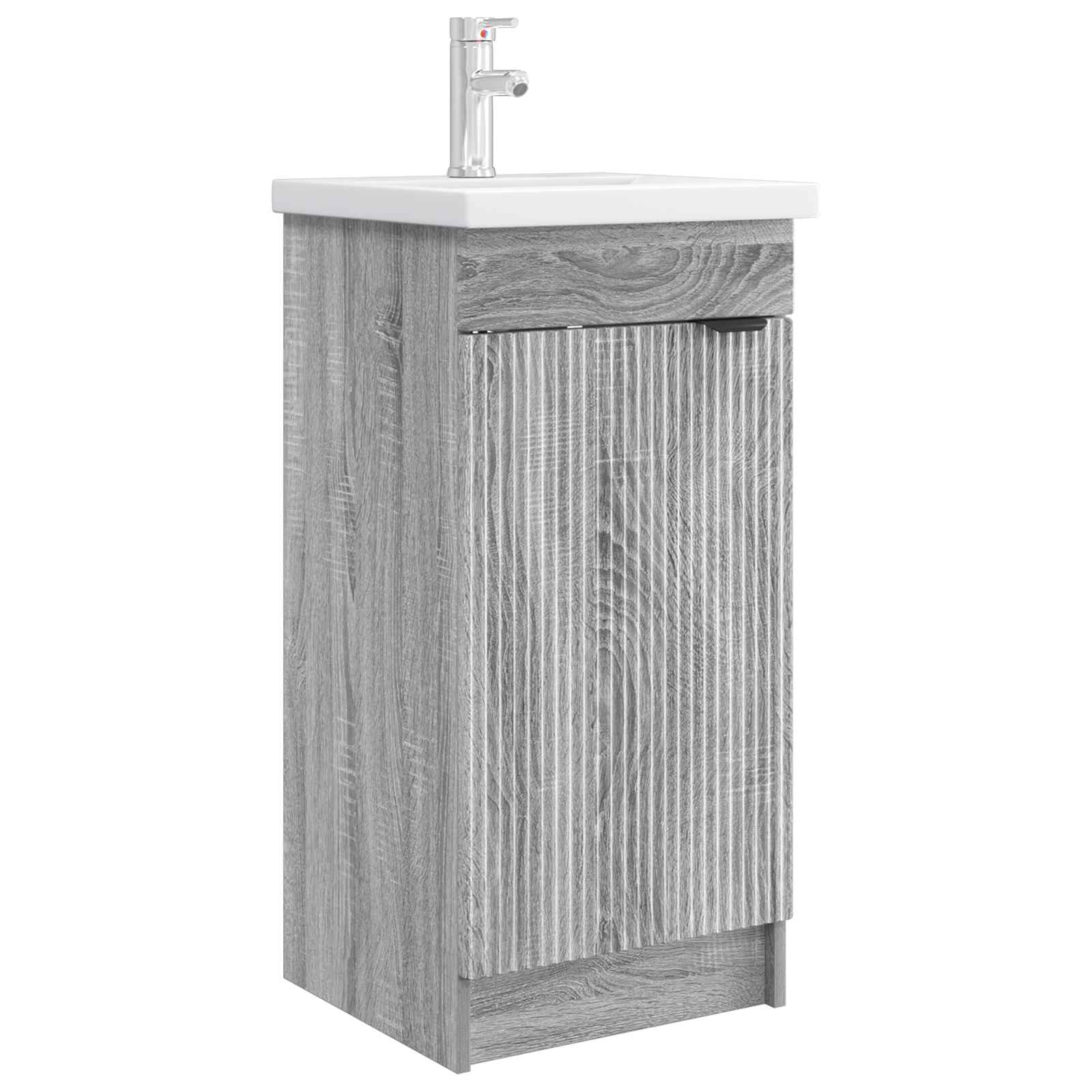 Badezimmerschrank mit Waschbecken Grau Sonoma 42 x 40 x 84,5 cm