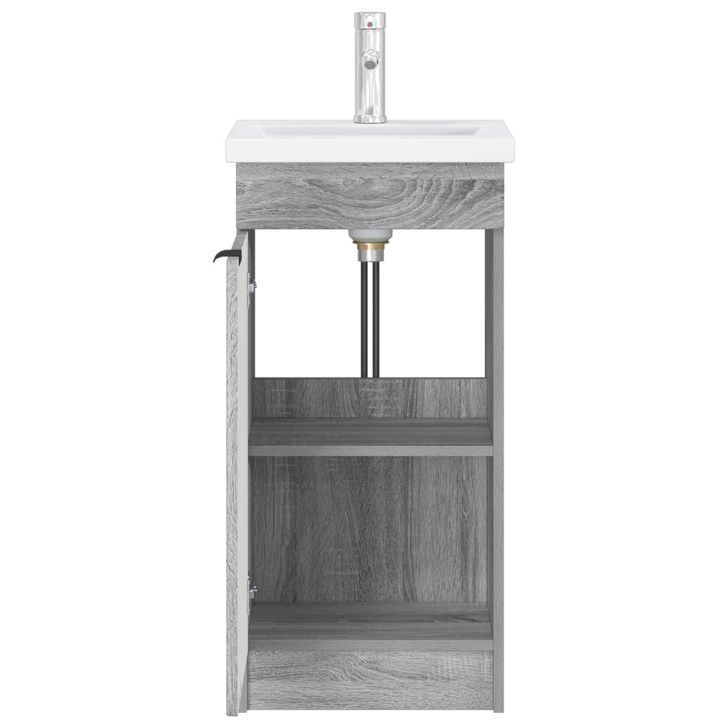 Badezimmerschrank mit Waschbecken Grau Sonoma 42 x 40 x 84,5 cm