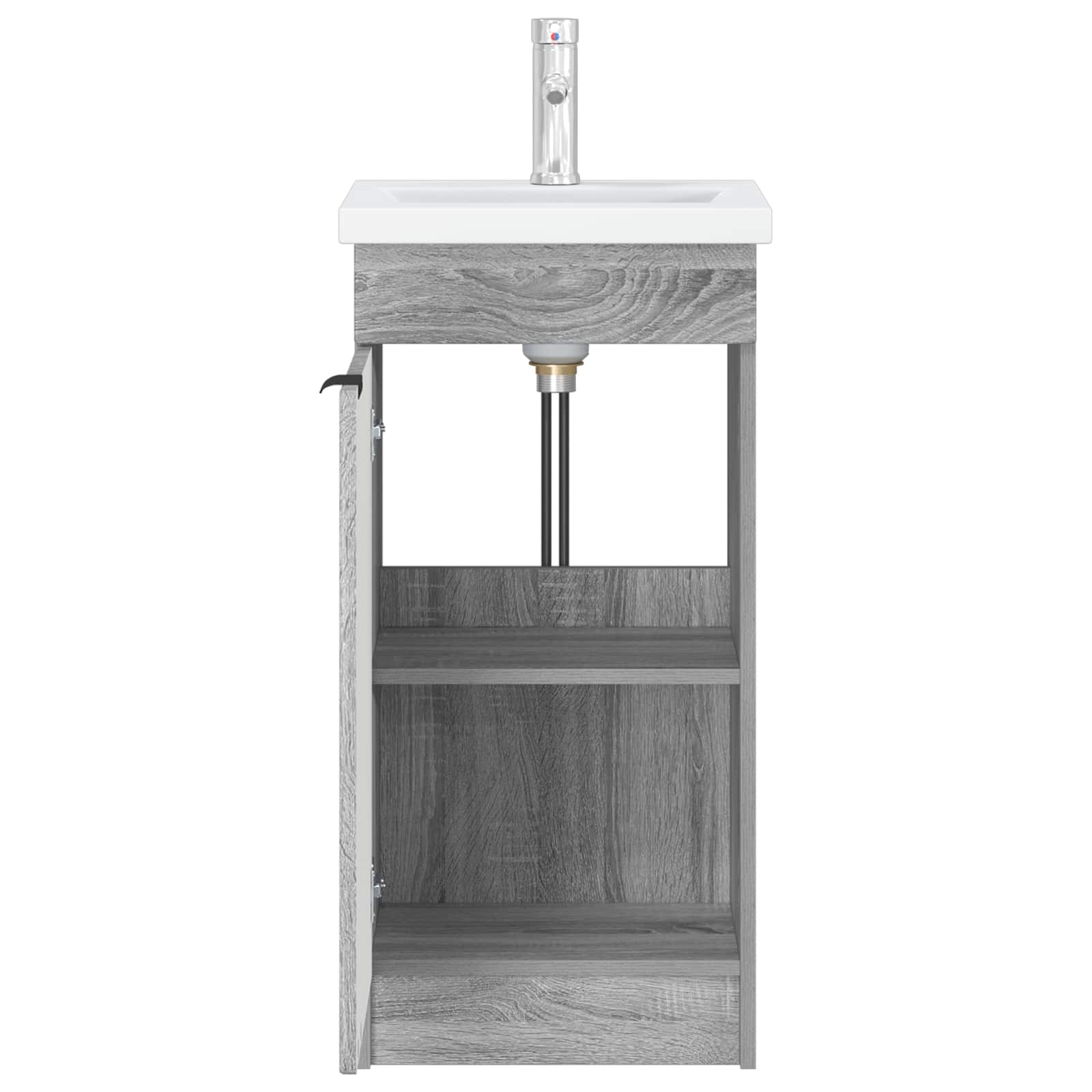 Badezimmerschrank mit Waschbecken Grau Sonoma 42 x 40 x 84,5 cm