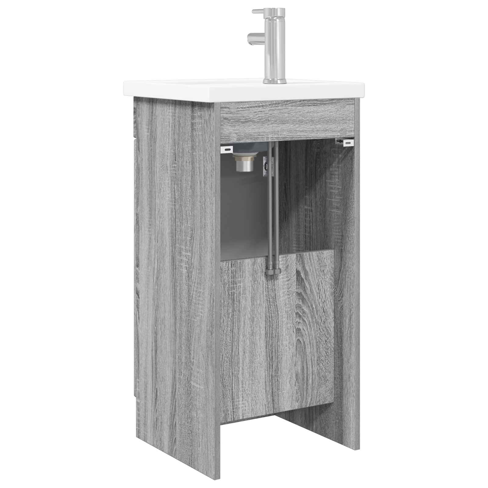 Badezimmerschrank mit Waschbecken Grau Sonoma 42 x 40 x 84,5 cm