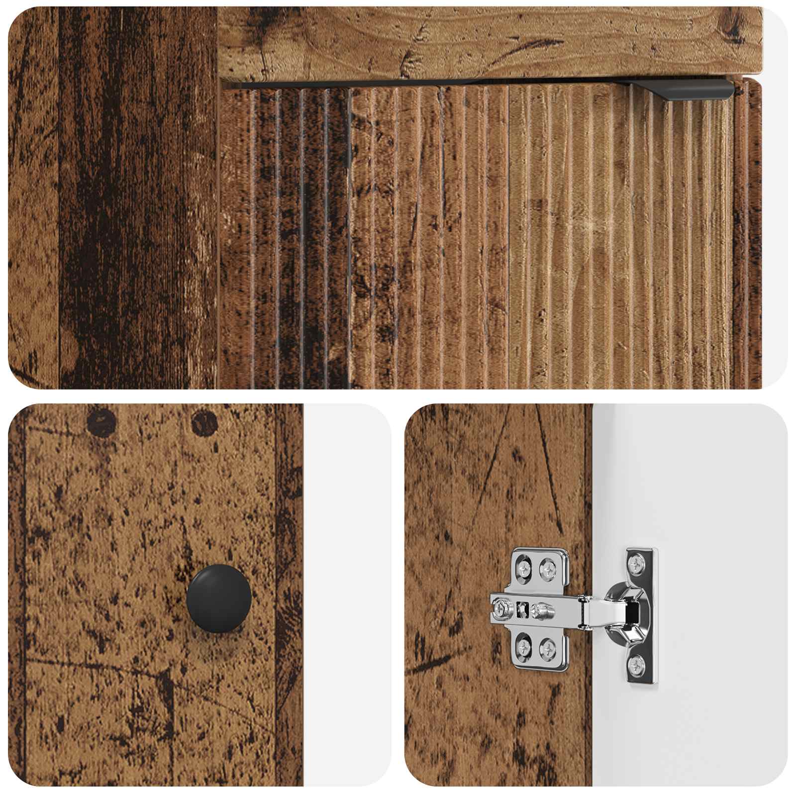 Badezimmerschrank mit Waschbecken Altholz 42 x 40 x 84,5 cm