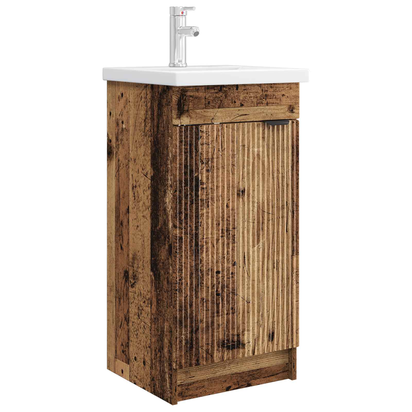 Badezimmerschrank mit Waschbecken Altholz 42 x 40 x 84,5 cm