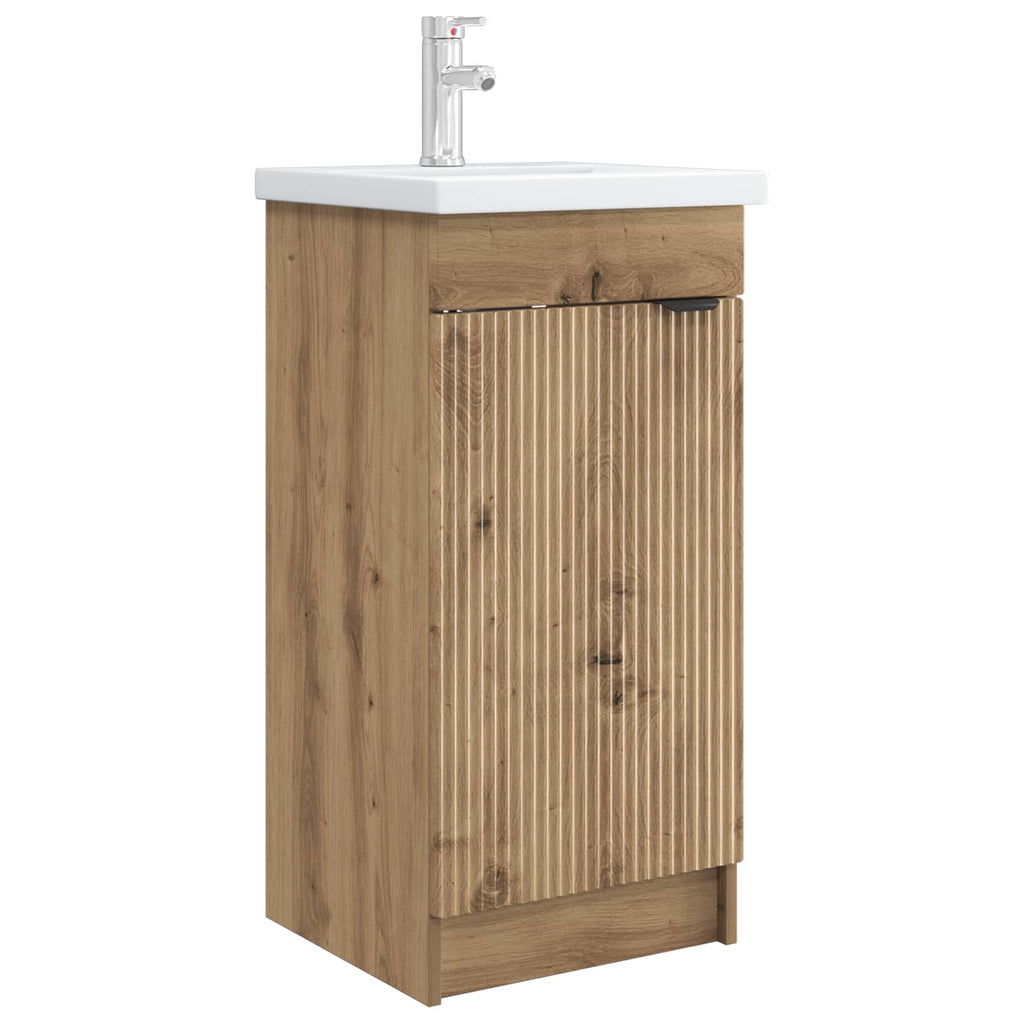 Badezimmerschrank mit Waschbecken Artisan-Eiche