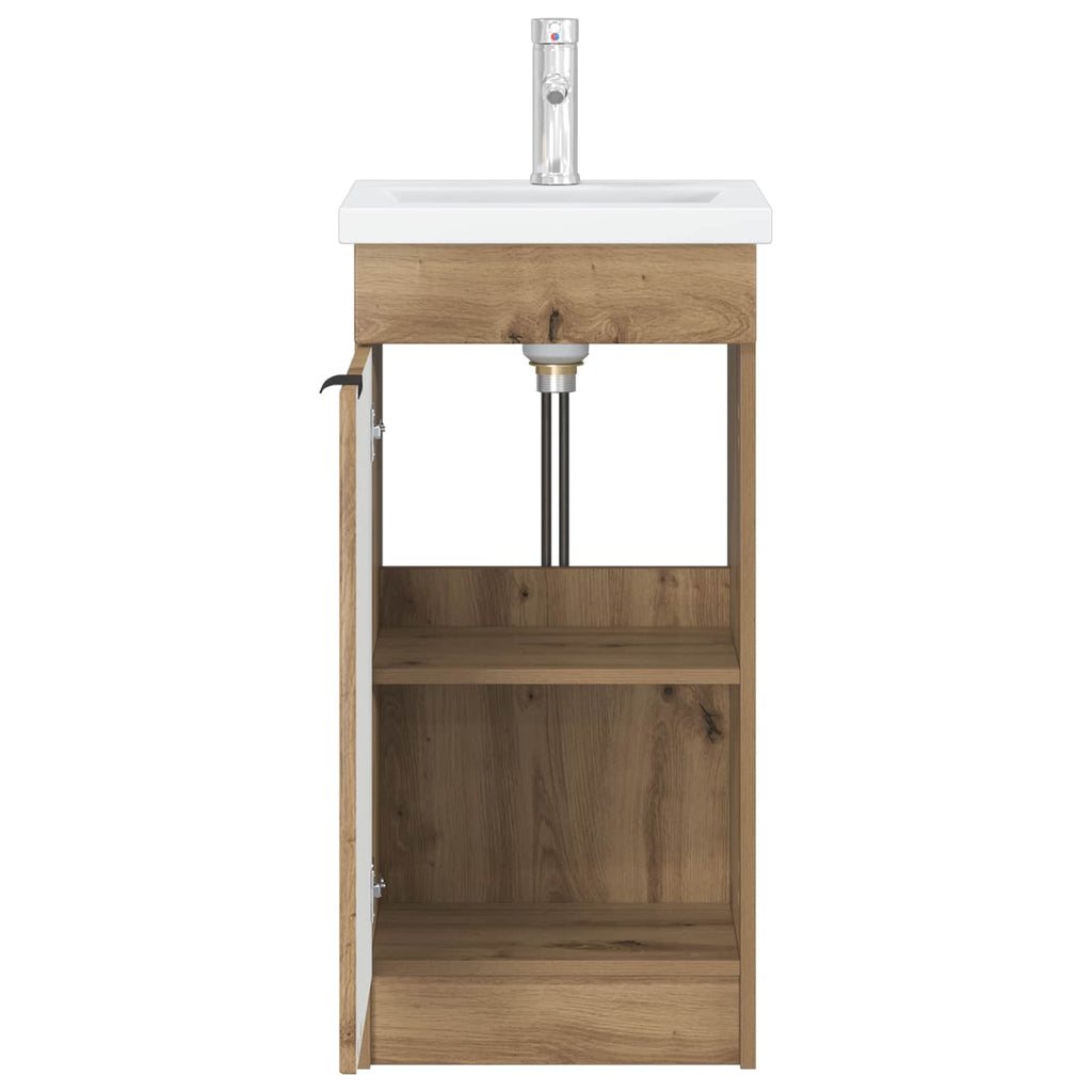 Badezimmerschrank mit Waschbecken Artisan-Eiche