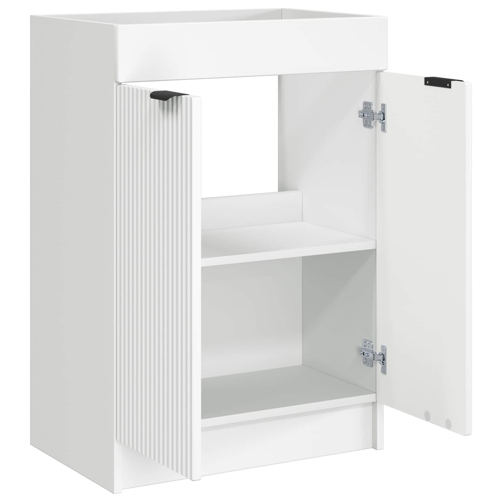 Unter dem Waschbecken Badschrank Weiß 56 x 37,5 x 81 cm