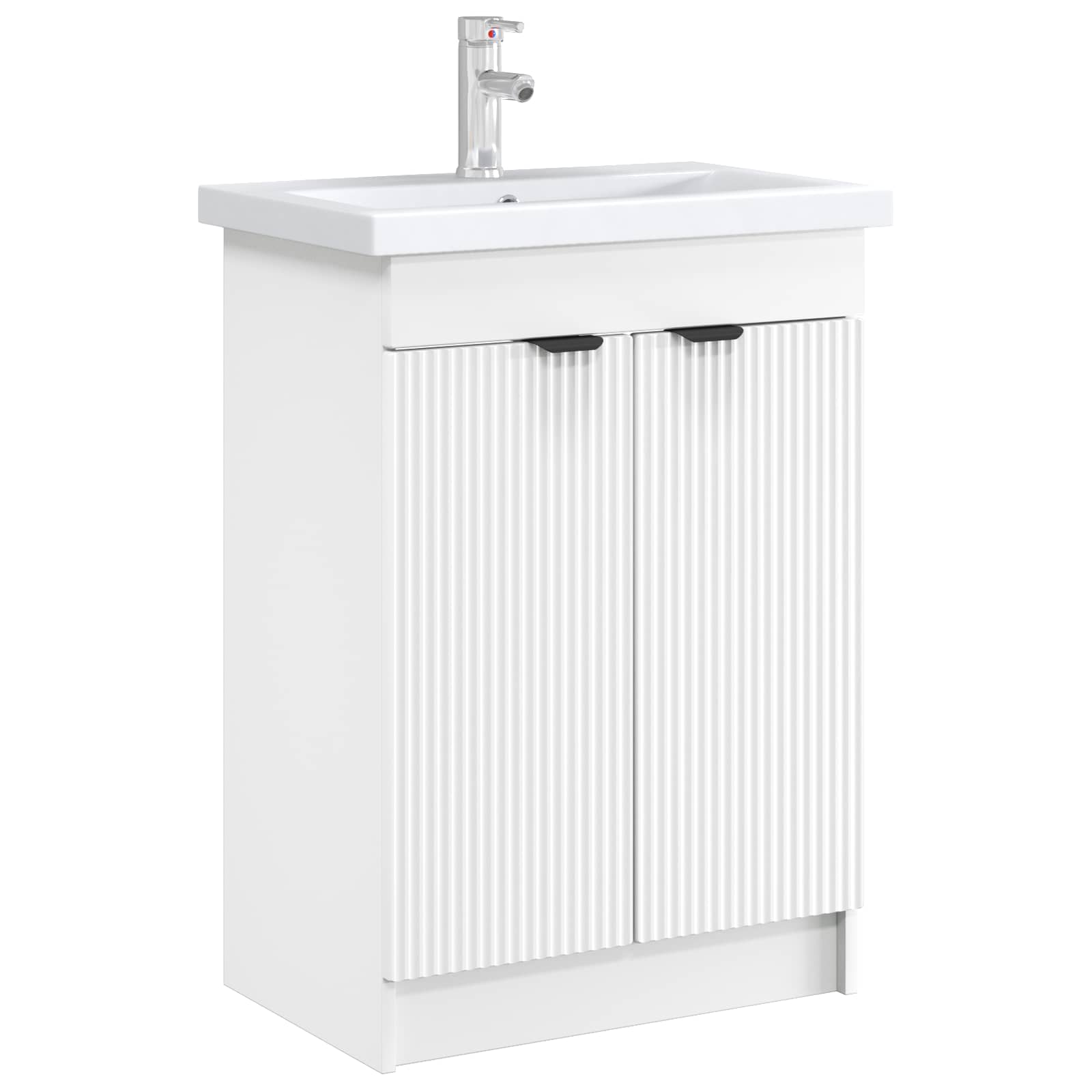Unter dem Waschbecken Badschrank Weiß 56 x 37,5 x 81 cm