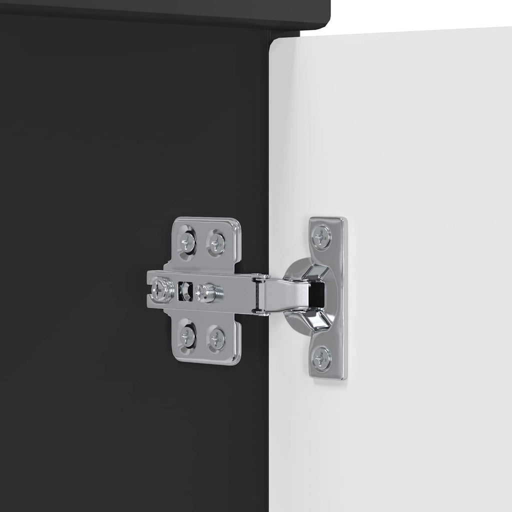 Unter dem Waschbecken Badschrank Schwarz 56 x 37,5 x 81 cm