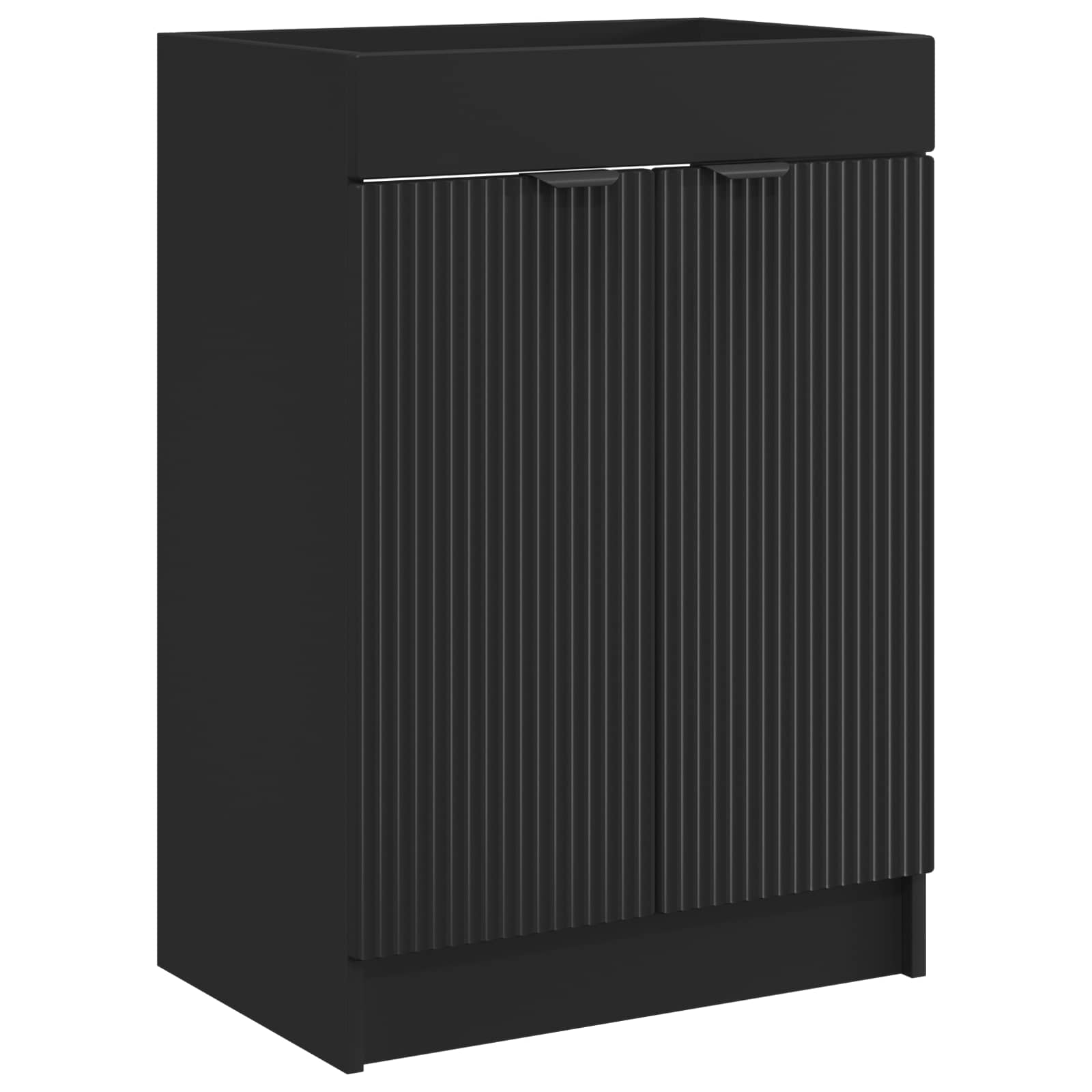 Unter dem Waschbecken Badschrank Schwarz 56 x 37,5 x 81 cm