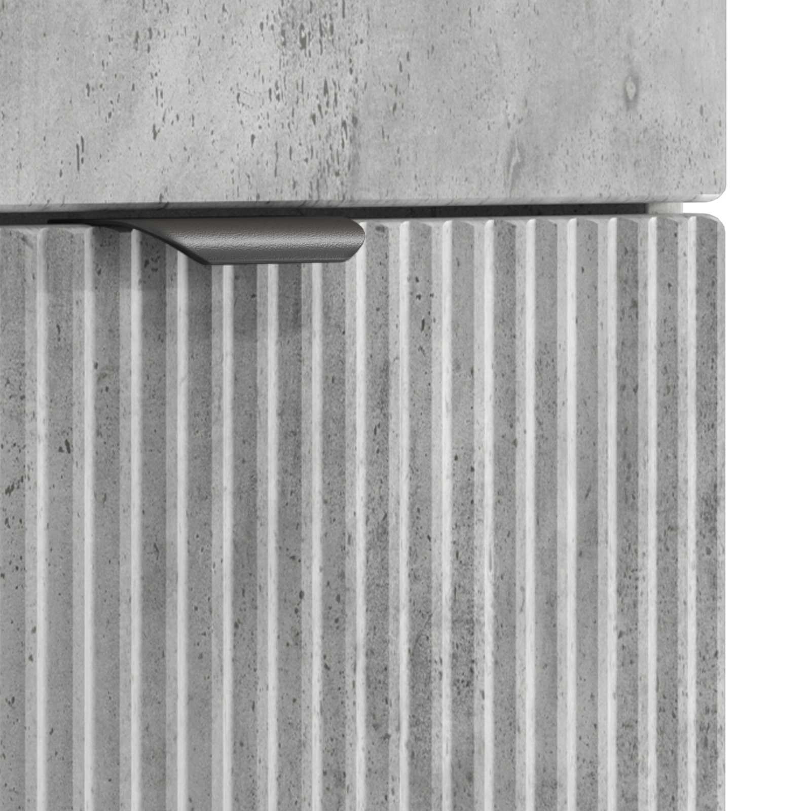 Unter dem Waschbecken Badschrank Betongrau 56 x 37,5 x 81 cm