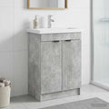 Unter dem Waschbecken Badschrank Betongrau 56 x 37,5 x 81 cm