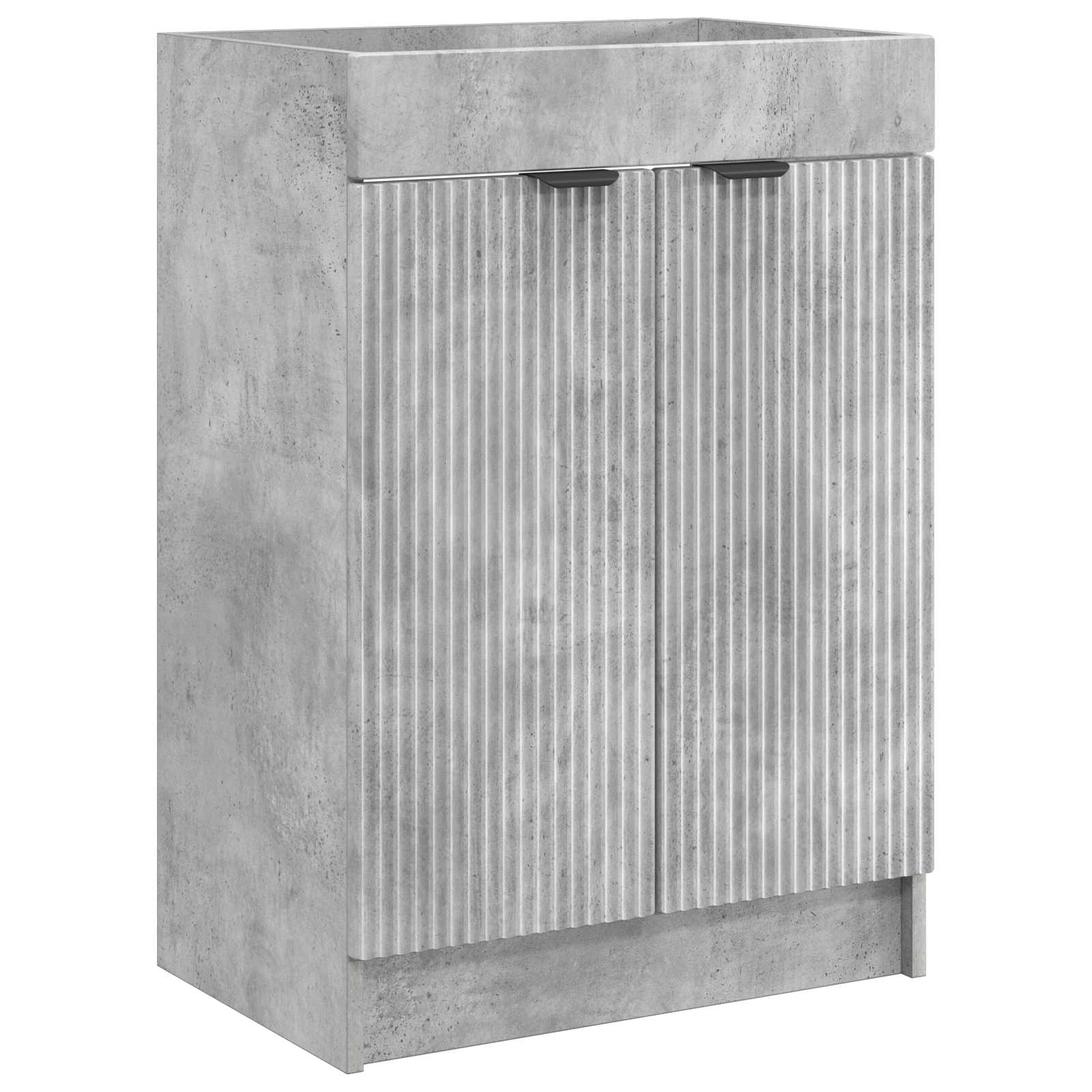 Unter dem Waschbecken Badschrank Betongrau 56 x 37,5 x 81 cm