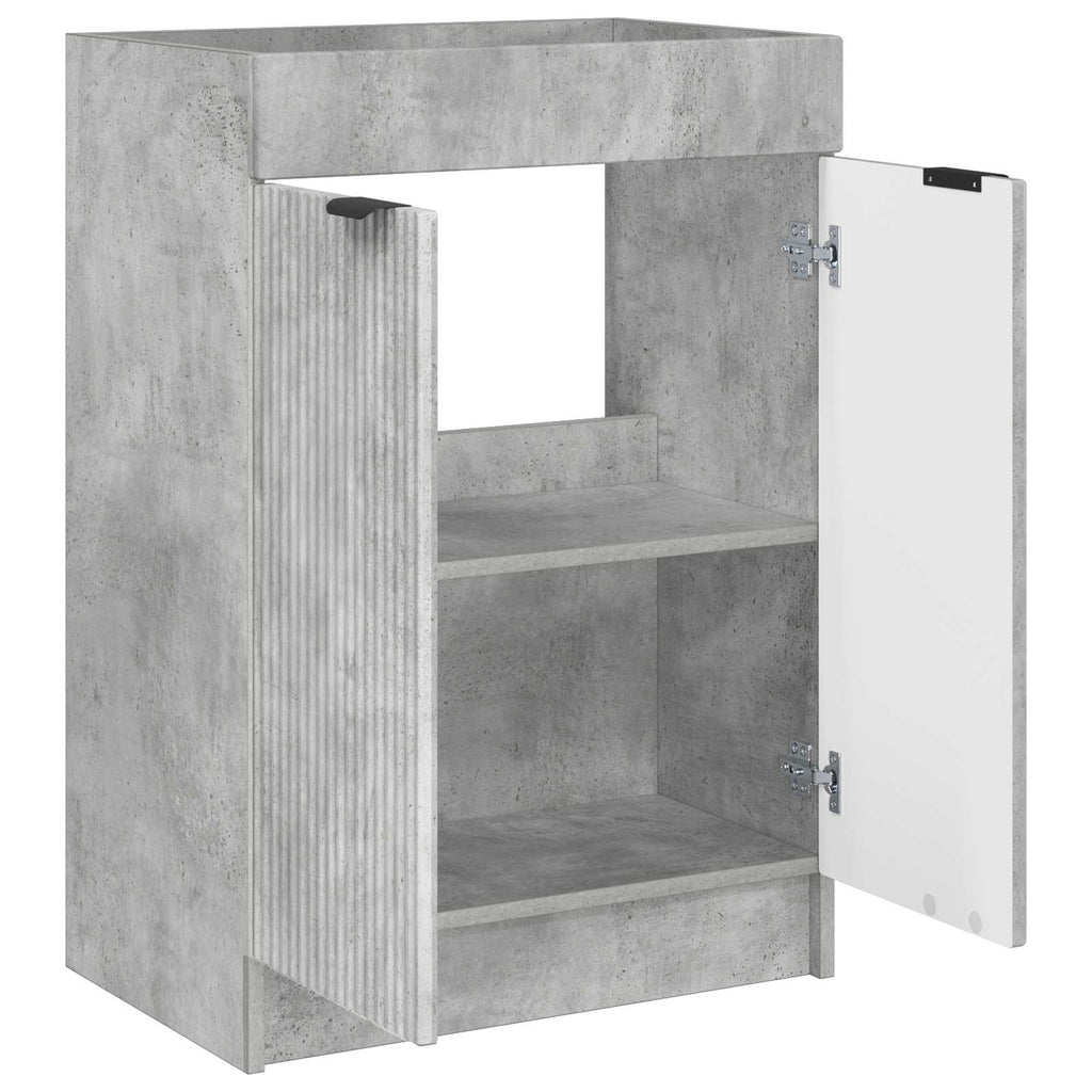Unter dem Waschbecken Badschrank Betongrau 56 x 37,5 x 81 cm