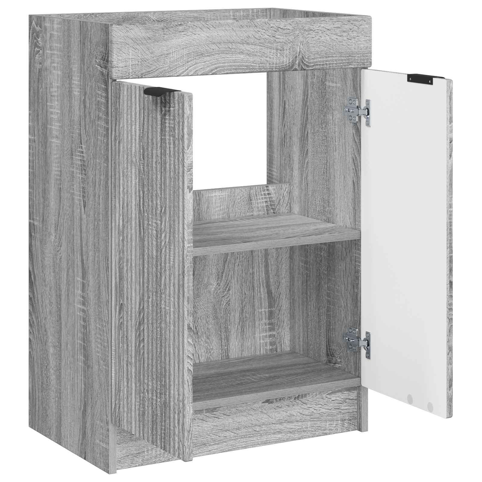 Unter dem Waschbecken Badschrank Grau Sonoma 56 x 37,5 x 81 cm