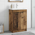 Unter dem Waschbecken Badschrank Altholz 56 x 37,5 x 81 cm