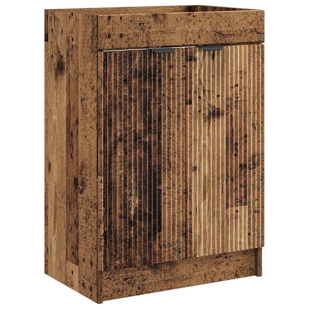 Unter dem Waschbecken Badschrank Altholz 56 x 37,5 x 81 cm