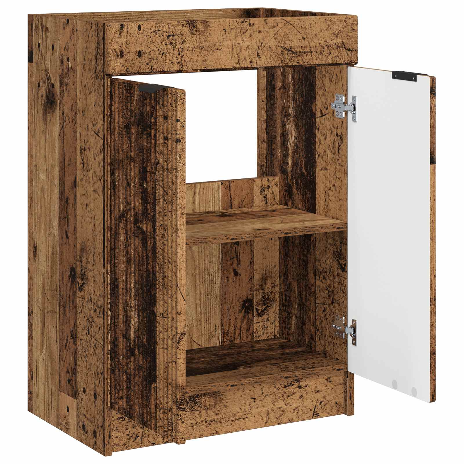 Unter dem Waschbecken Badschrank Altholz 56 x 37,5 x 81 cm