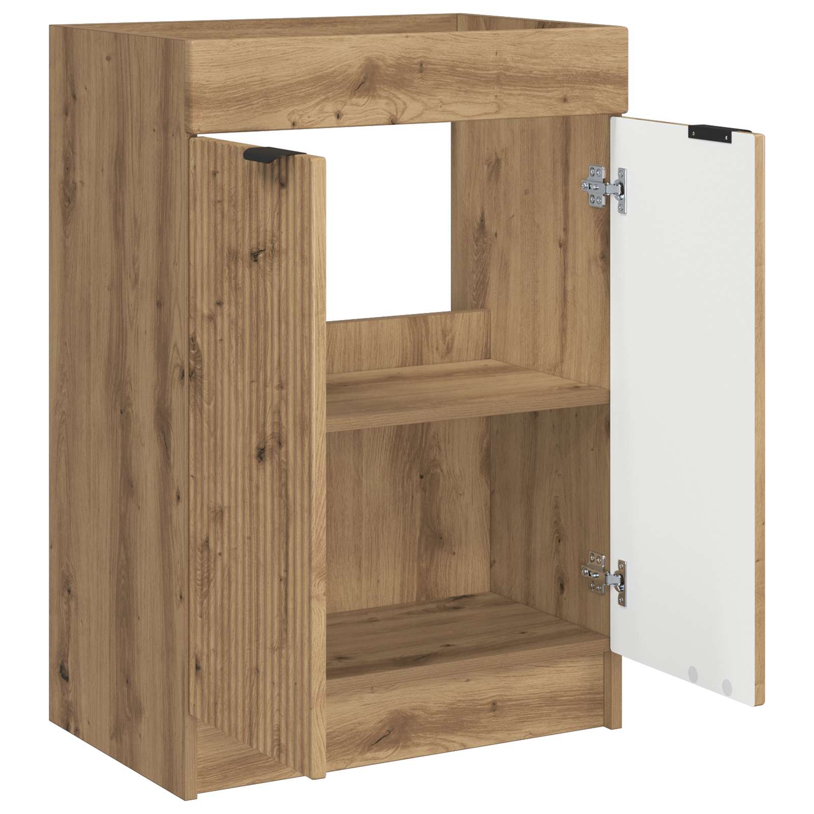 Unter dem Waschbecken Badschrank Artisan-Eiche