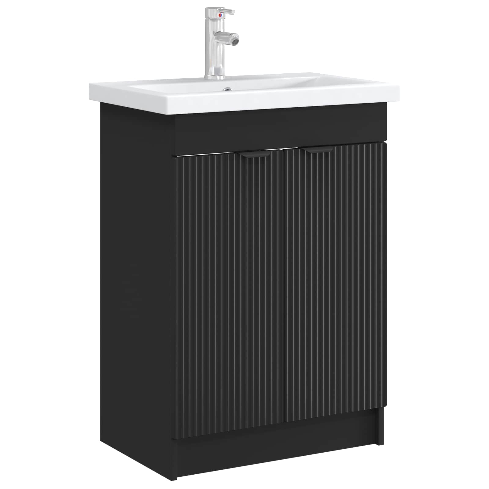 Unter dem Waschbecken Badschrank Schwarz 78,5 x 37,5 x 81 cm