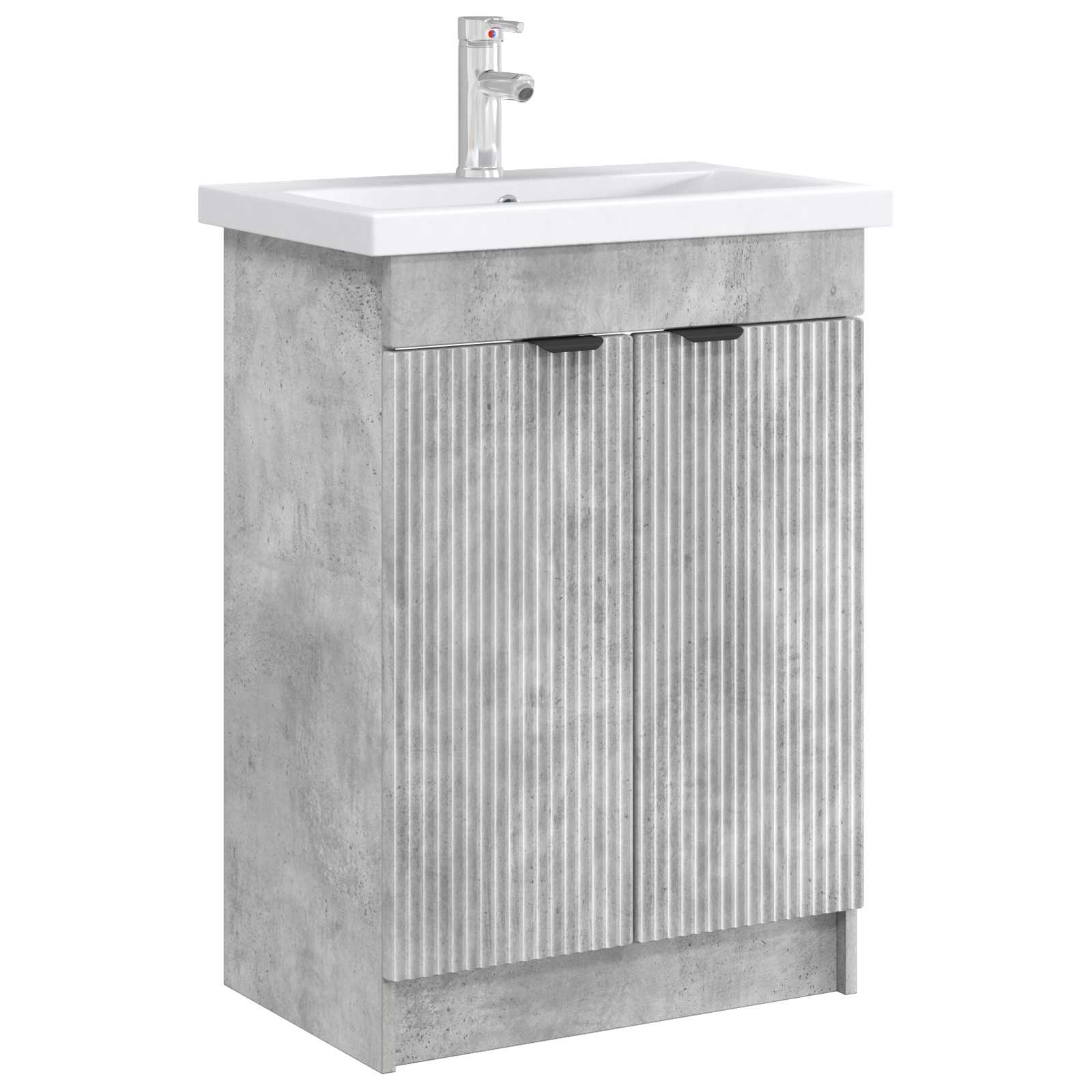 Unter dem Waschbecken Badschrank Betongrau 78,5 x 37,5 x 81 cm