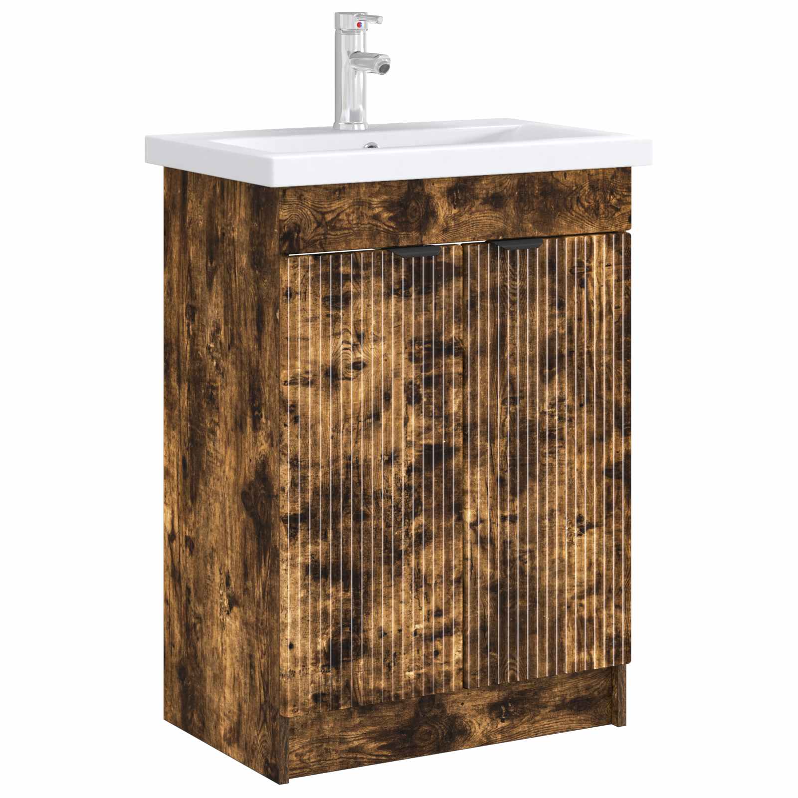Unter dem Waschbecken Badschrank Geräucherte Eiche