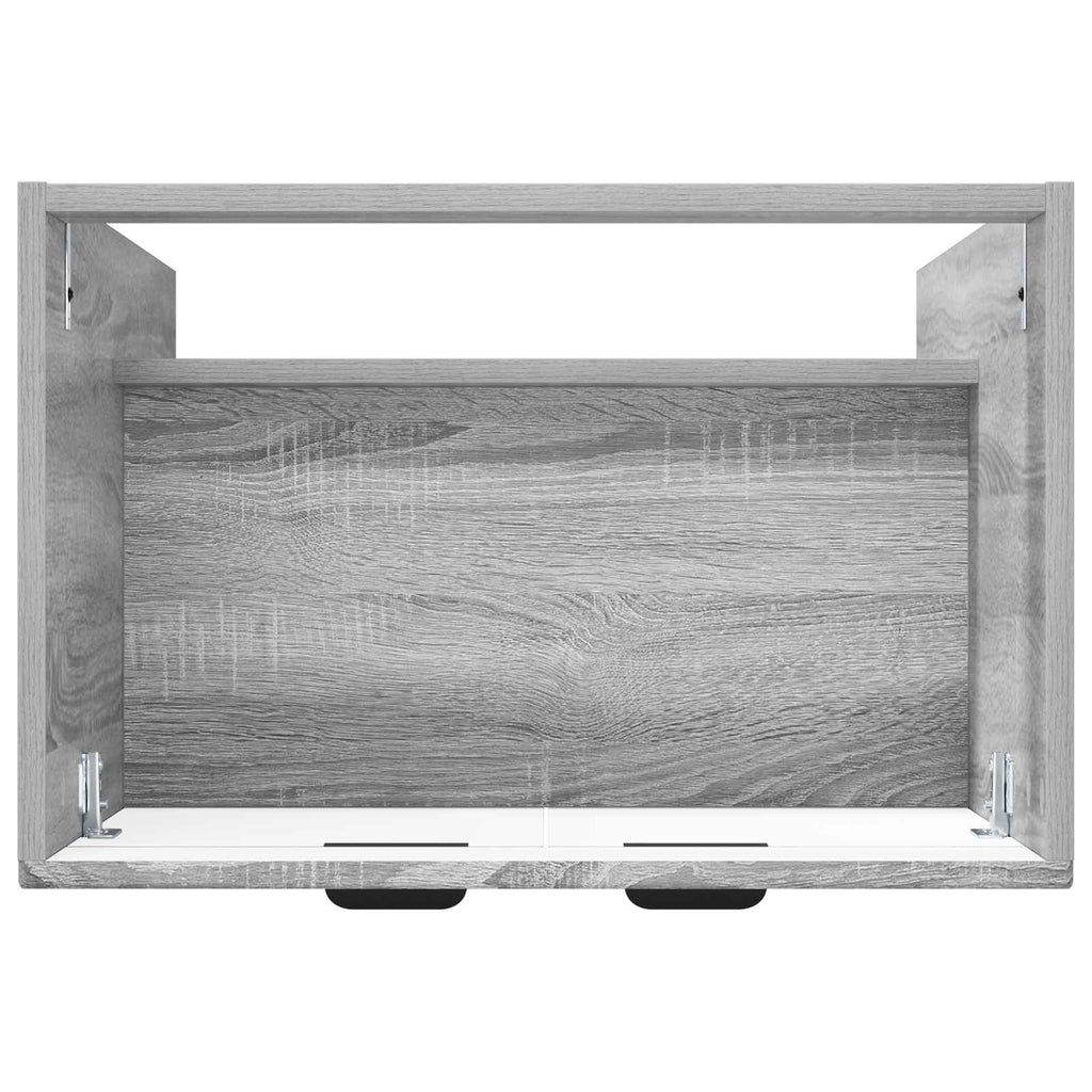 Unter dem Waschbecken Badschrank Grau Sonoma