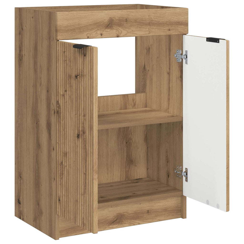 Unter dem Waschbecken Badschrank Artisan-Eiche