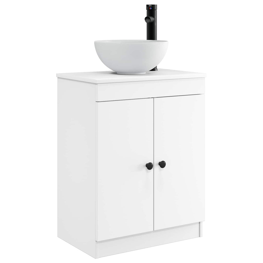 Badezimmerschrank mit Waschbecken Weiß 54 x 35 x 83 cm