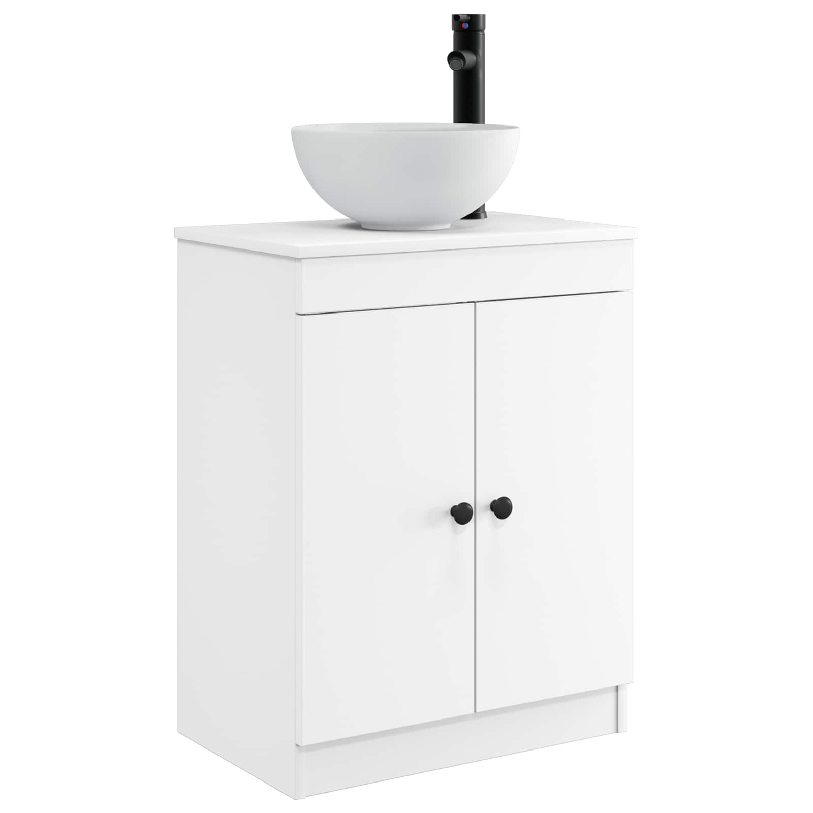 Badezimmerschrank mit Waschbecken Weiß 54 x 35 x 83 cm