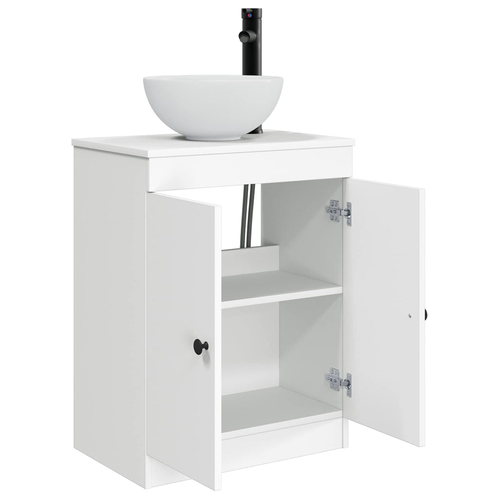 Badezimmerschrank mit Waschbecken Weiß 54 x 35 x 83 cm