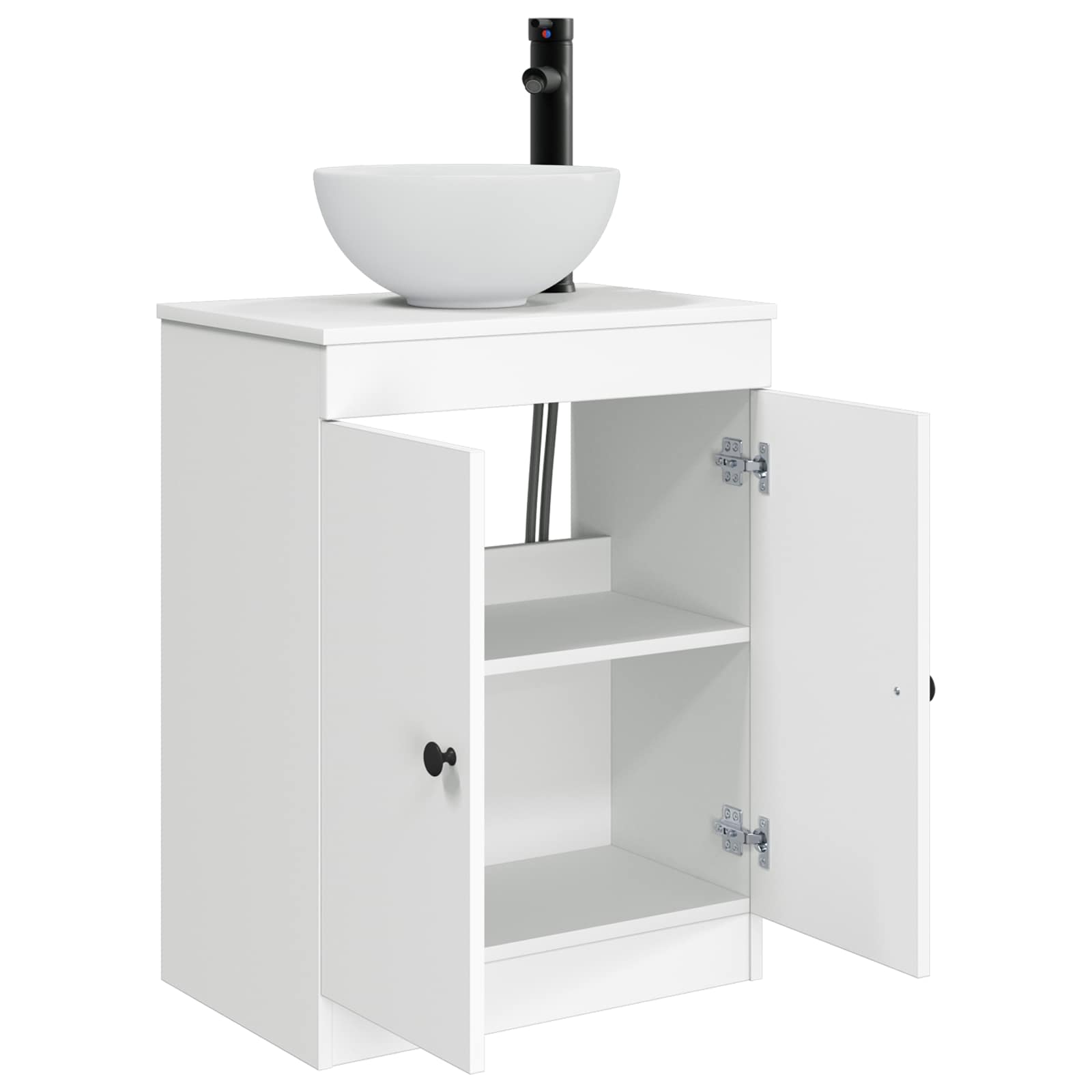 Badezimmerschrank mit Waschbecken Weiß 54 x 35 x 83 cm