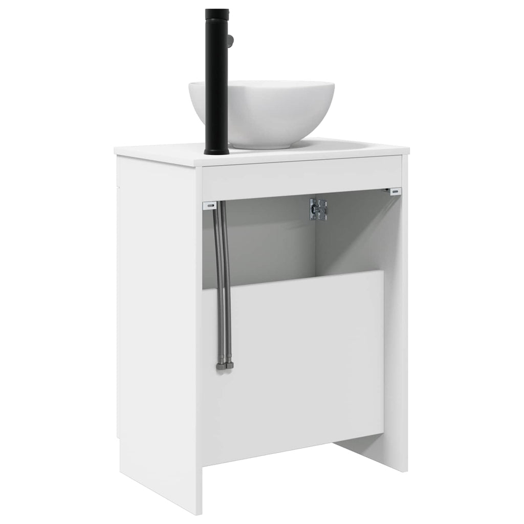 Badezimmerschrank mit Waschbecken Weiß 54 x 35 x 83 cm