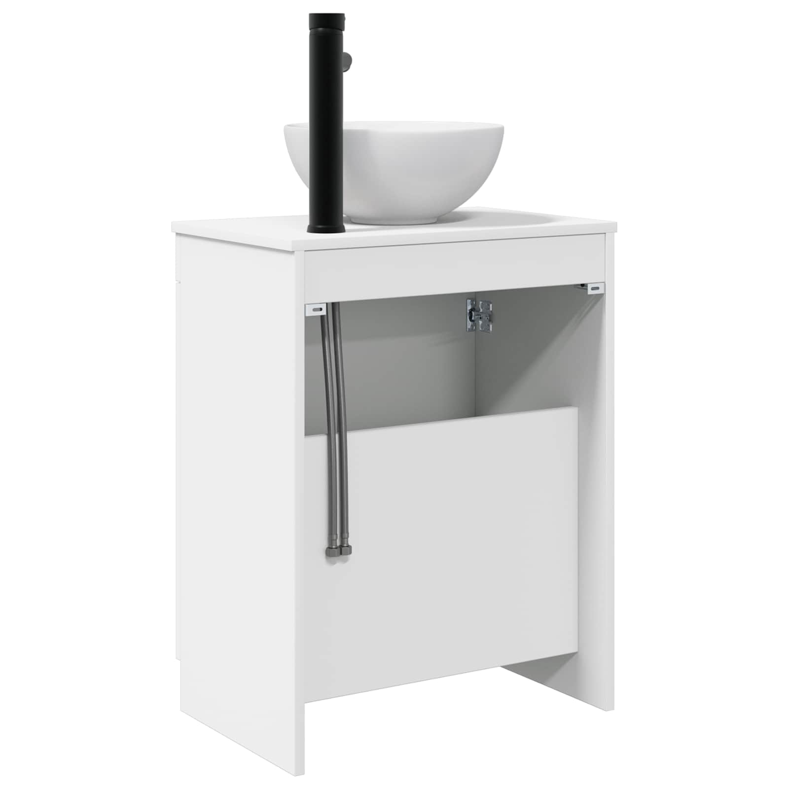 Badezimmerschrank mit Waschbecken Weiß 54 x 35 x 83 cm