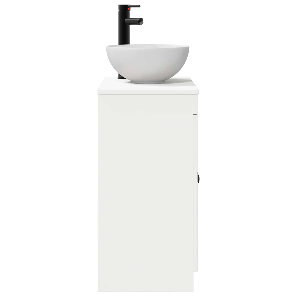 Badezimmerschrank mit Waschbecken Weiß 54 x 35 x 83 cm