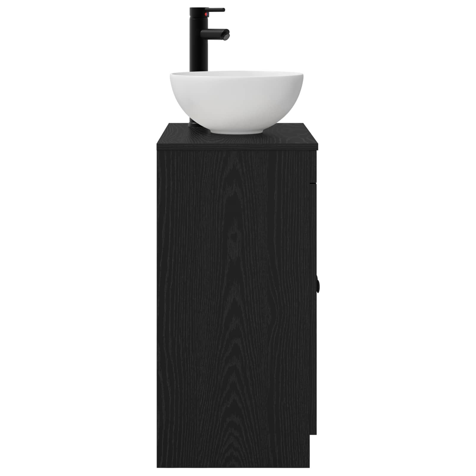 Badezimmerschrank mit Waschbecken Schwarz 54 x 35 x 83 cm