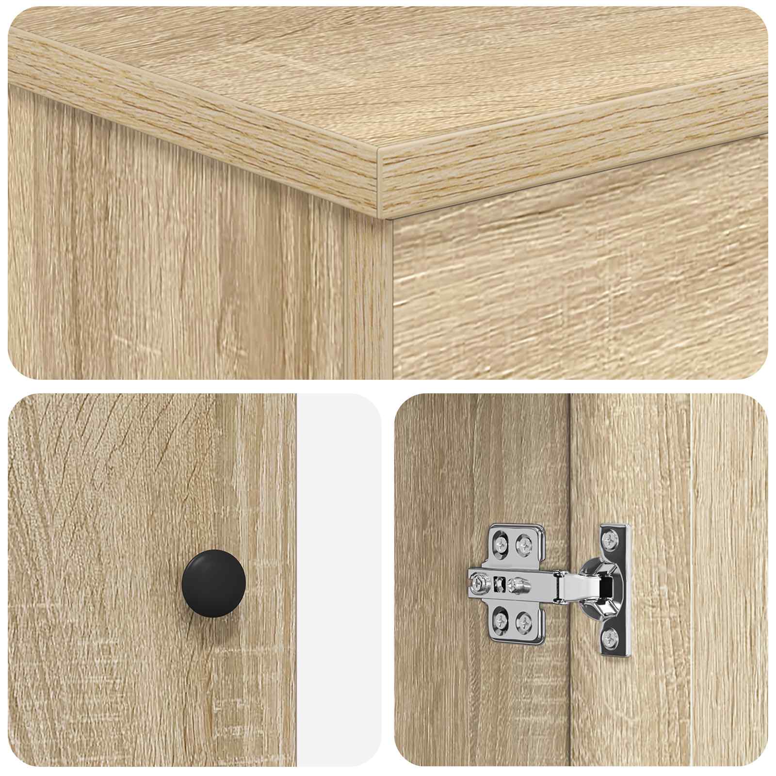 Badezimmerschrank mit Waschbecken Sonoma-Eiche 54 x 35 x 83 cm