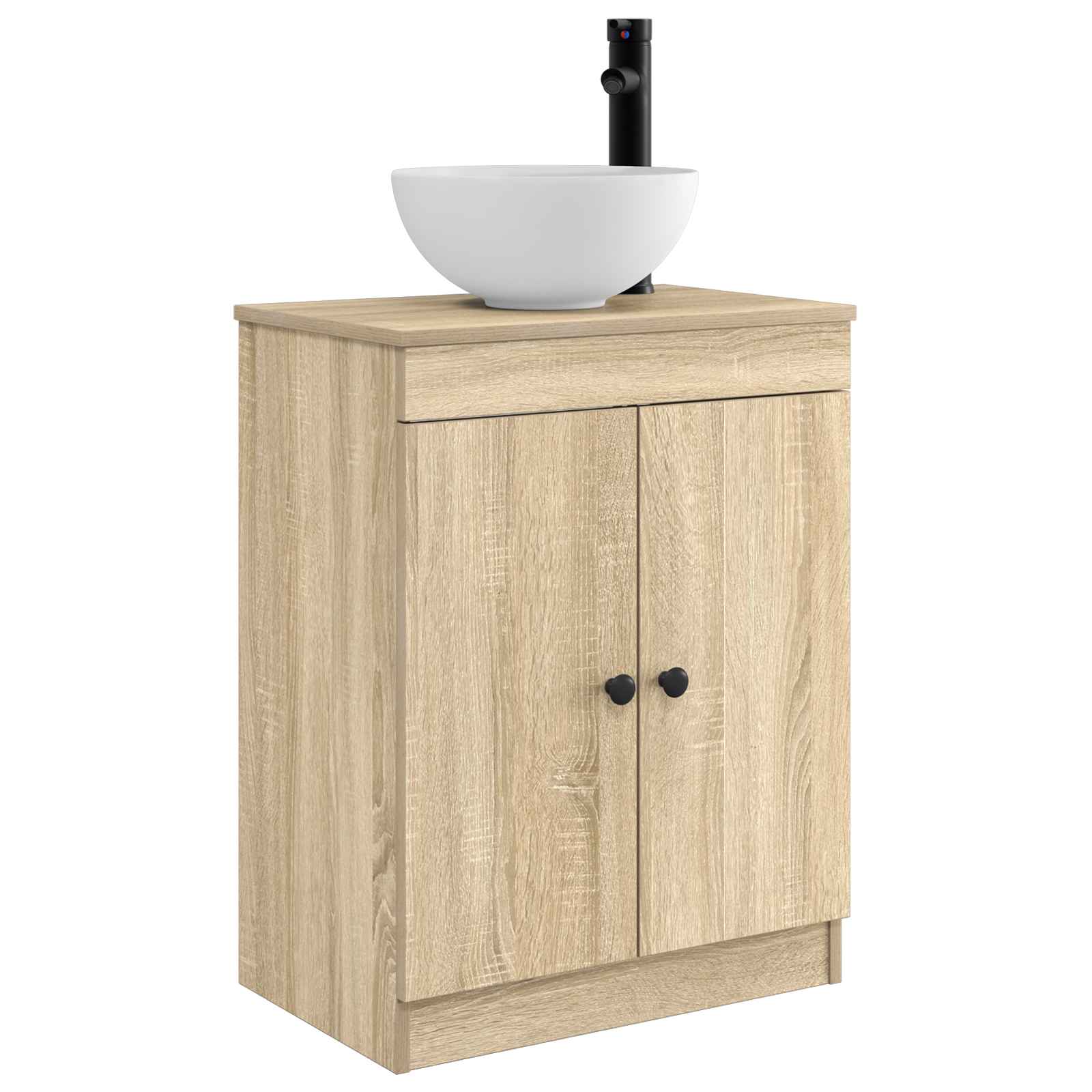 Badezimmerschrank mit Waschbecken Sonoma-Eiche 54 x 35 x 83 cm