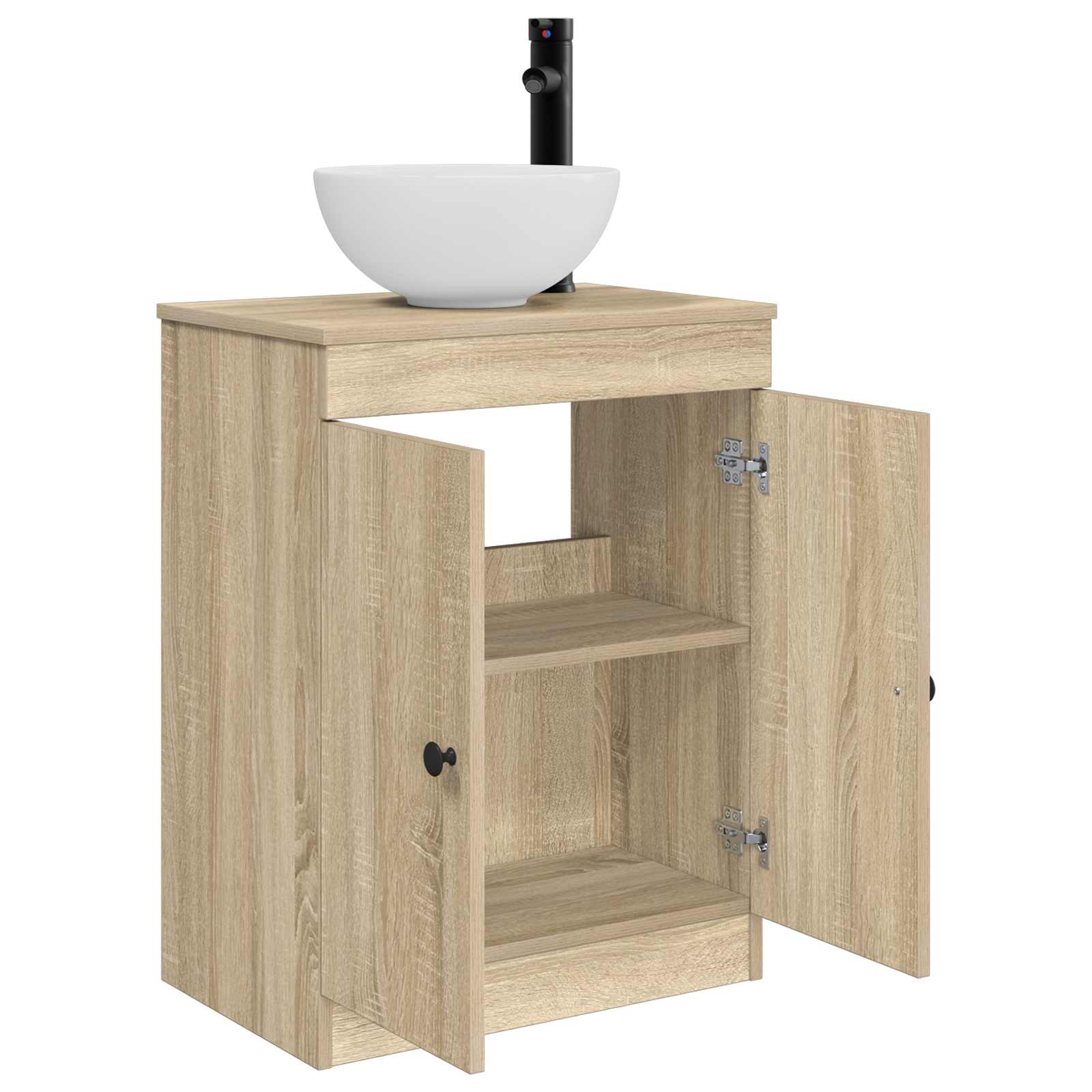 Badezimmerschrank mit Waschbecken Sonoma-Eiche 54 x 35 x 83 cm