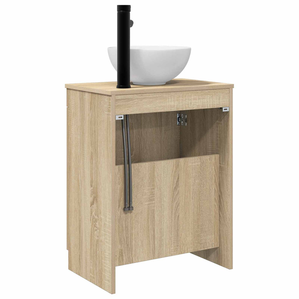 Badezimmerschrank mit Waschbecken Sonoma-Eiche 54 x 35 x 83 cm