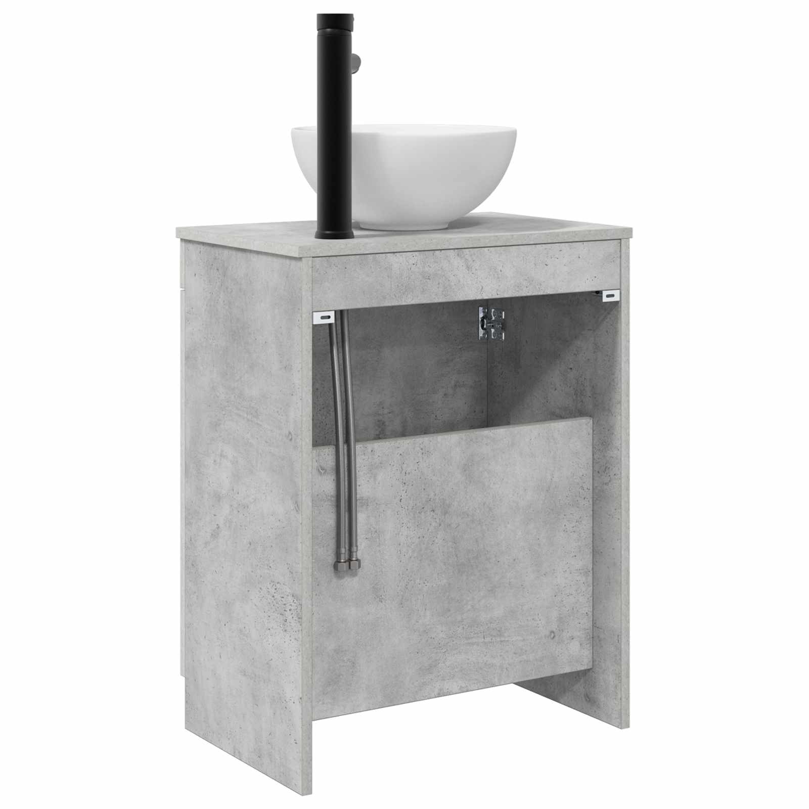 Badezimmerschrank mit Waschbecken Betongrau 54 x 35 x 83 cm