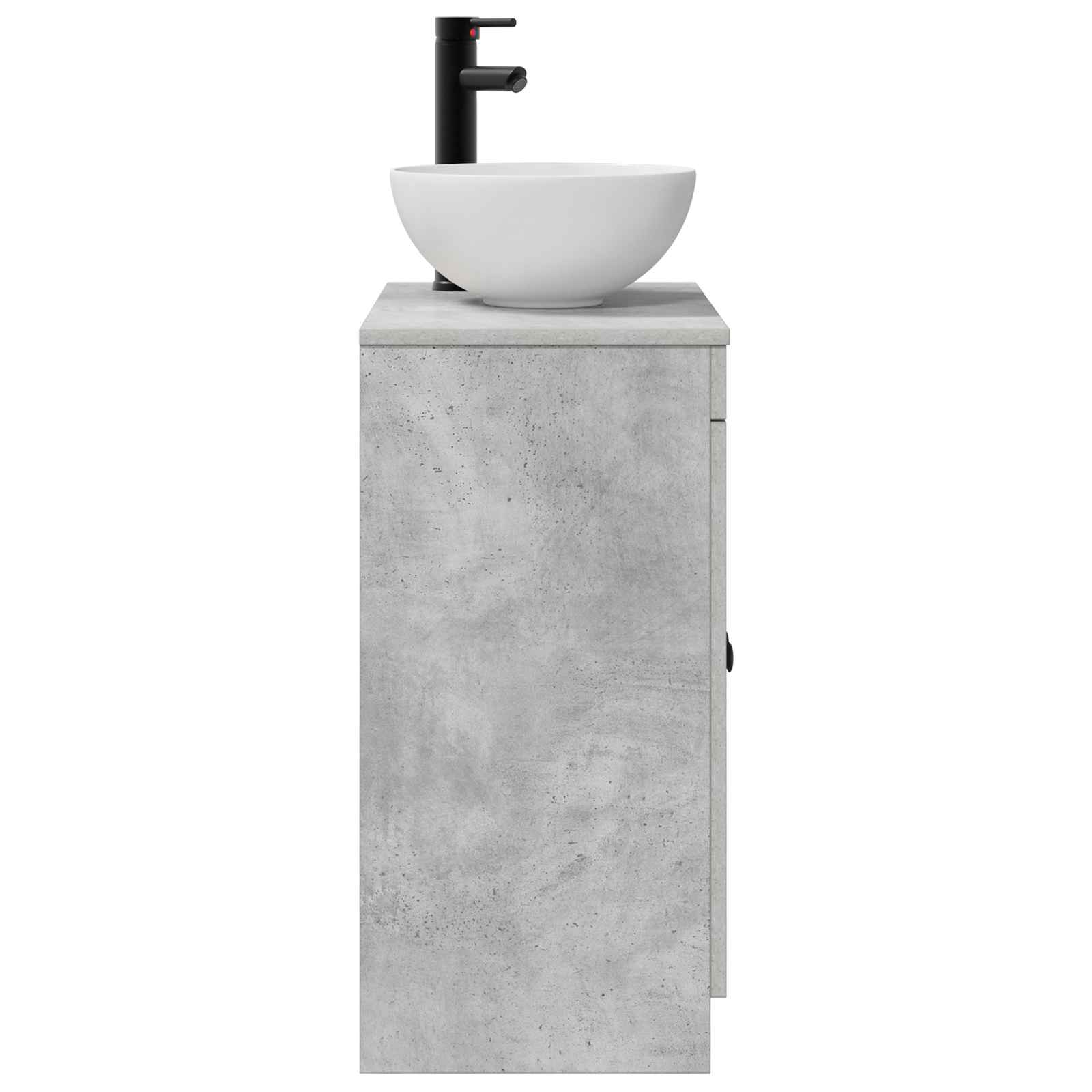 Badezimmerschrank mit Waschbecken Betongrau 54 x 35 x 83 cm