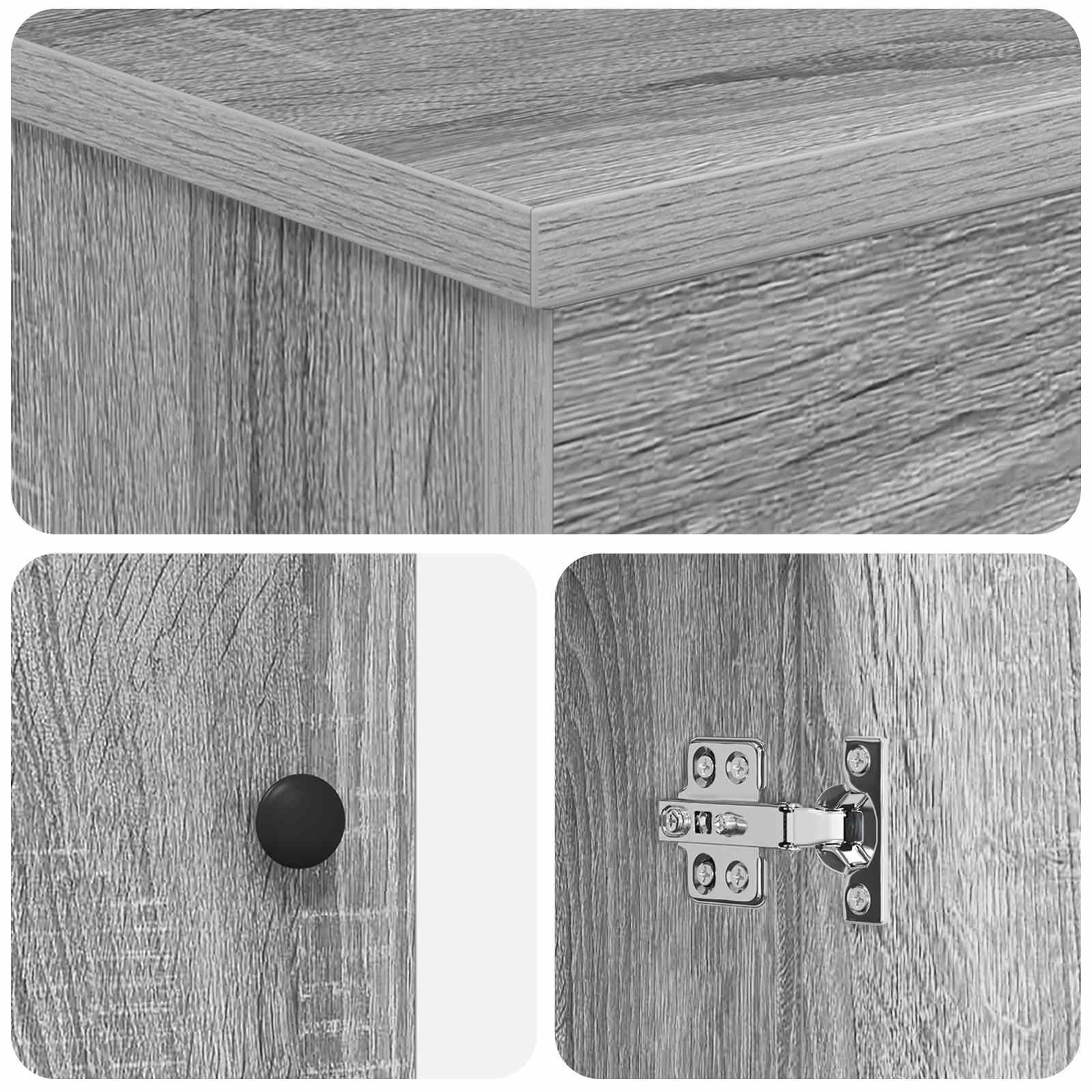 Badezimmerschrank mit Waschbecken Grau Sonoma 54 x 35 x 83 cm