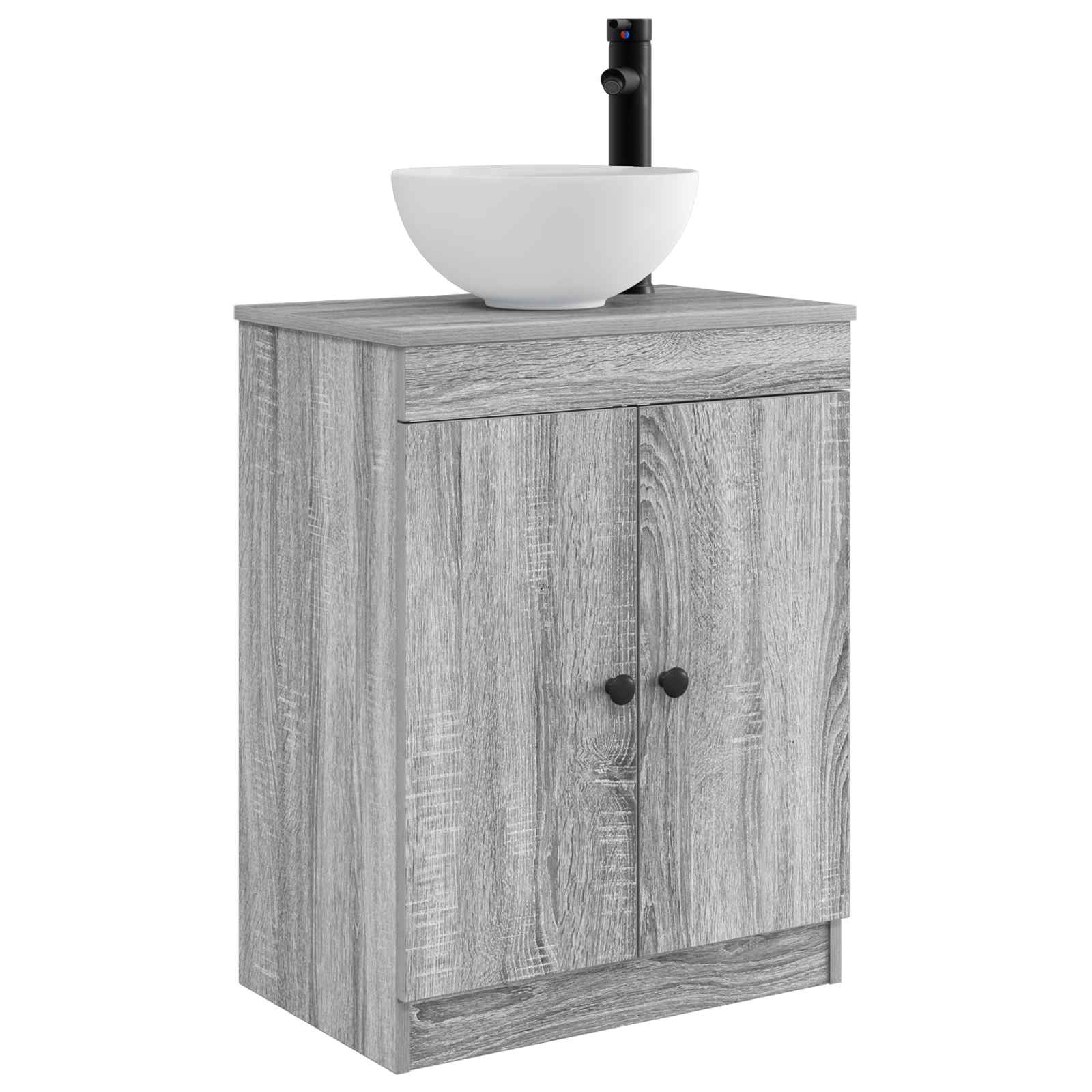 Badezimmerschrank mit Waschbecken Grau Sonoma 54 x 35 x 83 cm
