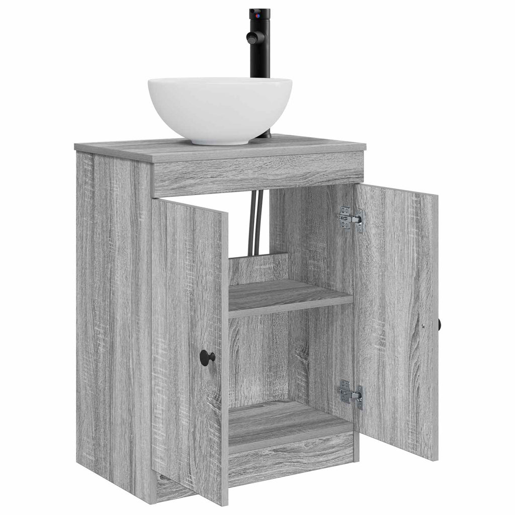 Badezimmerschrank mit Waschbecken Grau Sonoma 54 x 35 x 83 cm
