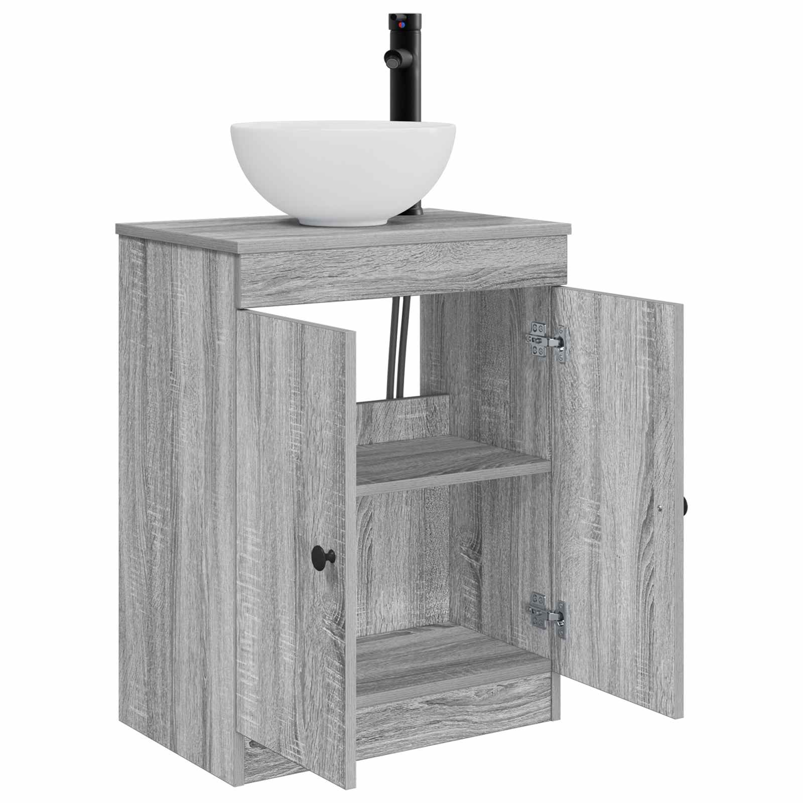 Badezimmerschrank mit Waschbecken Grau Sonoma 54 x 35 x 83 cm