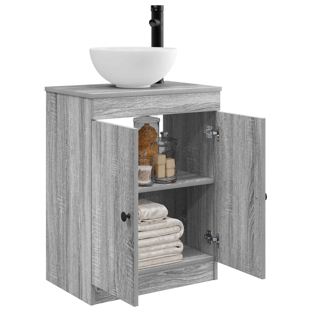 Badezimmerschrank mit Waschbecken Grau Sonoma 54 x 35 x 83 cm