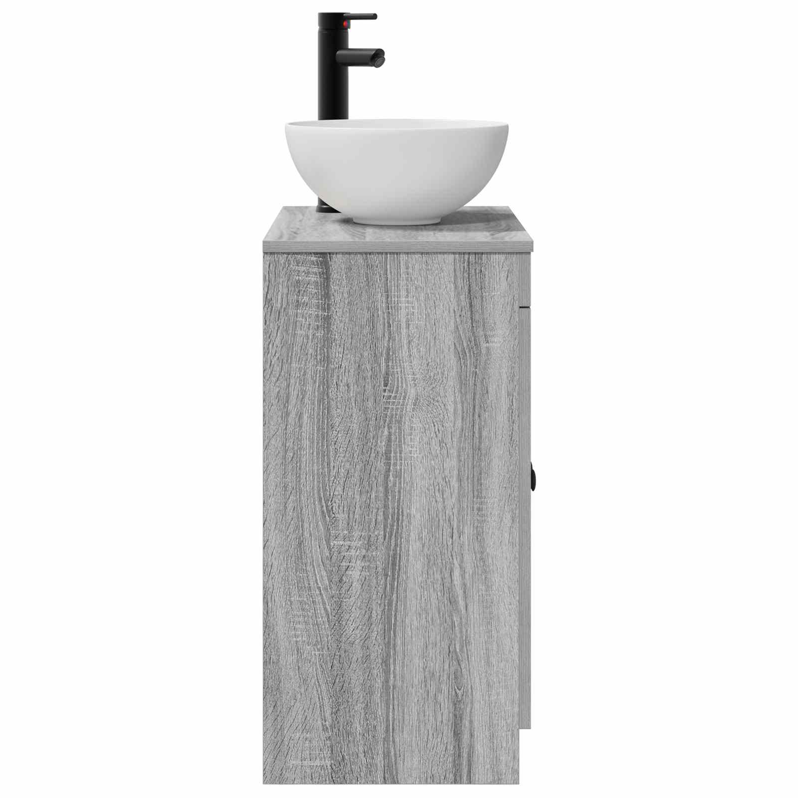 Badezimmerschrank mit Waschbecken Grau Sonoma 54 x 35 x 83 cm